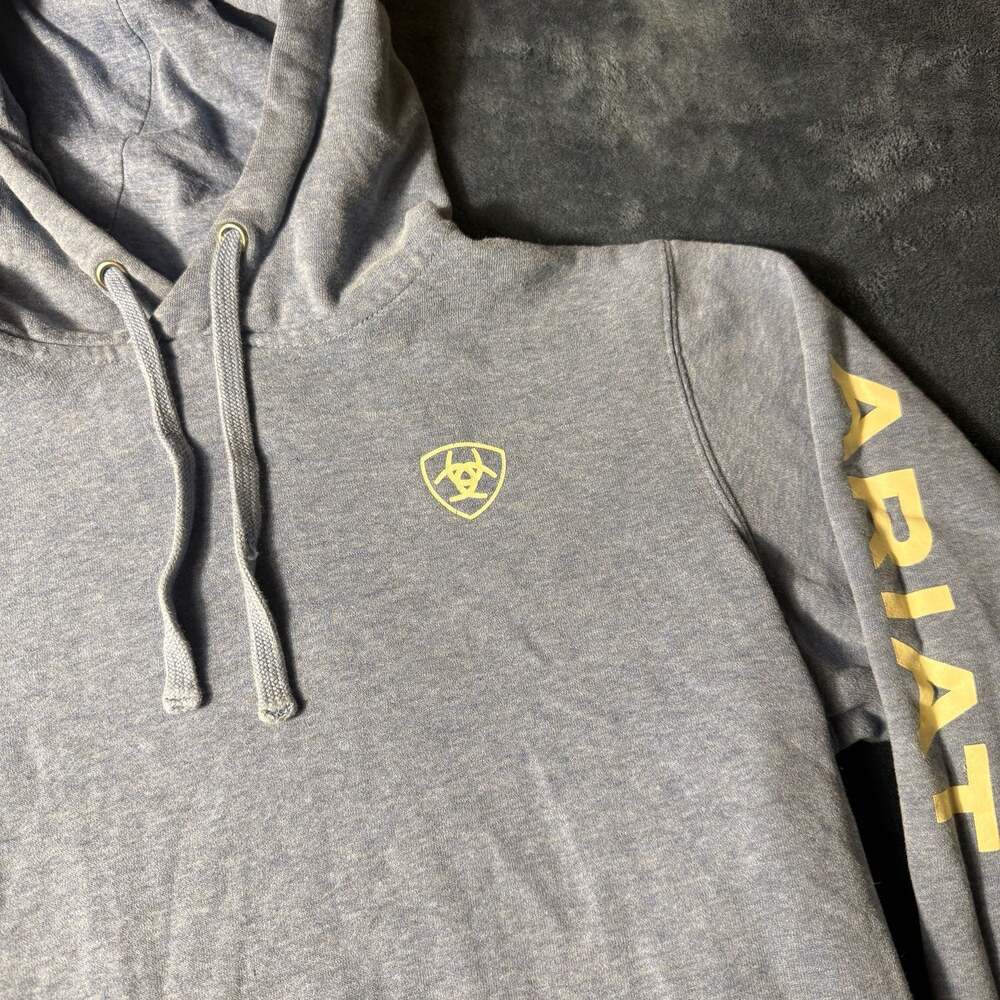 Ariat Logo Pullover Hoodie in Heather Blue